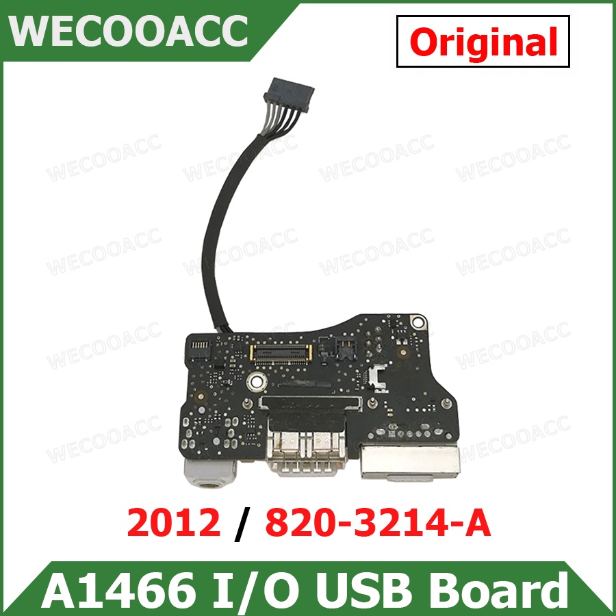 HTC Original I/O USB Audio Board 820-3214-A For Macbook Air 13" A1466 Power DC Jack 2012 EMC 2559