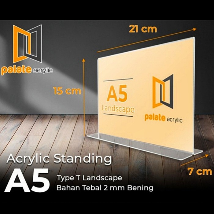 

HJK ACRYLIC TENT CARD A5T LANDSCAPE / AKRILIK TENT HOLDER / TEMPAT BROSUR