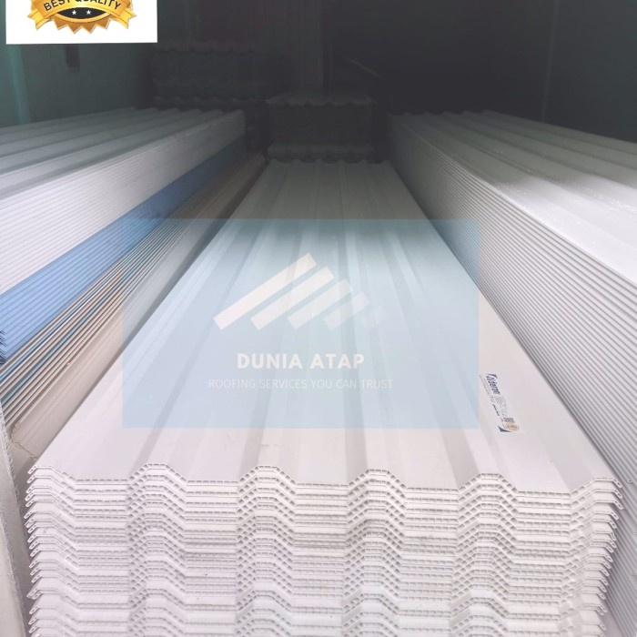 Atap uPVC ALDERON R830 Panjang 6 Meter - Double Layer 10mm