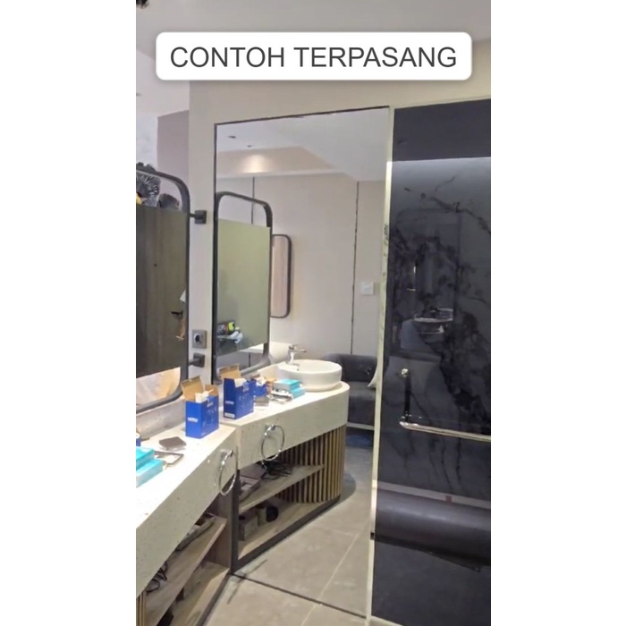 STICKER /STIKER KACA CERMIN MIRROR PENGGANTI KACA 122CM X 50CM 100% ORIGINAL