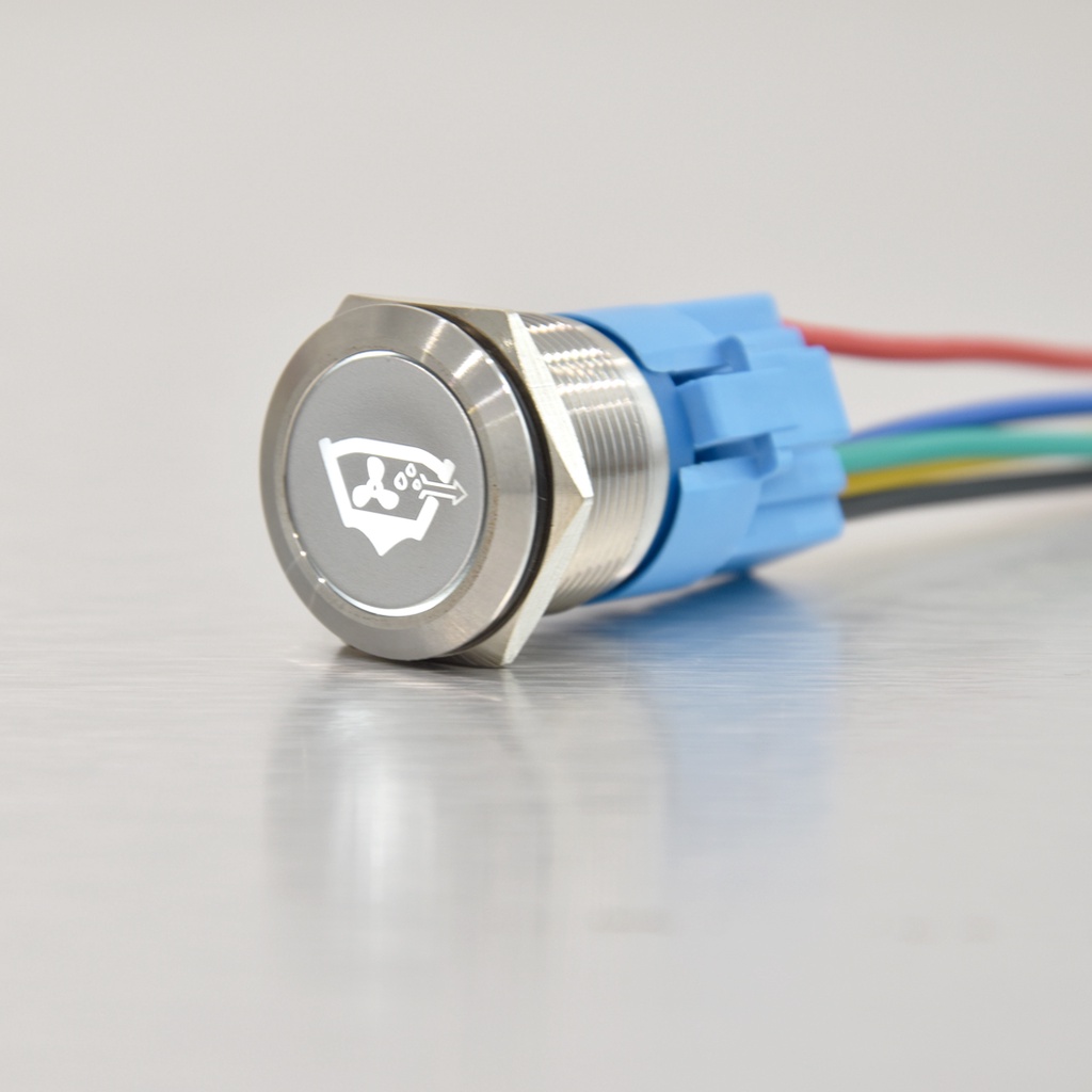 SALE ABILKEEN Customized Bilge Pump Illuminate Metal Push Button 22MM Flat Head Push Button Switch 1