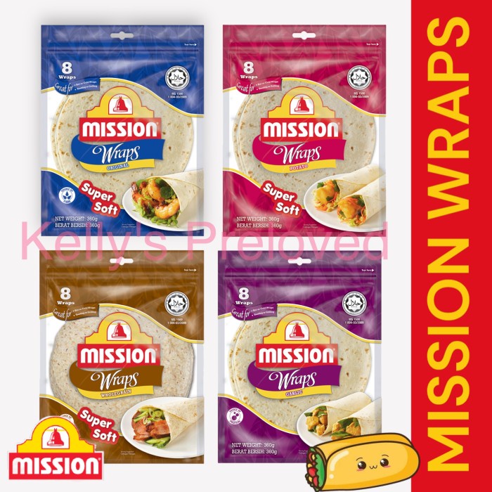 

MISSION WRAPS 360 GR ( 8 WRAP ) KULIT TORTILLA KEBAB BURRITO SALAD