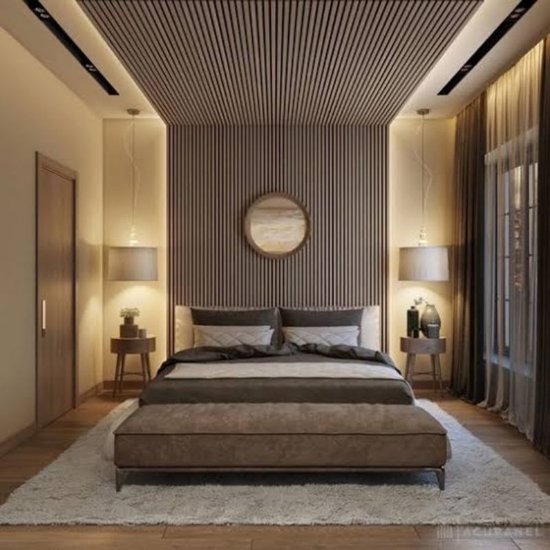 WPC Wood Wall Panel PVC Dekorasi Dinding Wallpanel WoodPanel Stiker Hiasan Dinding Wallpaper