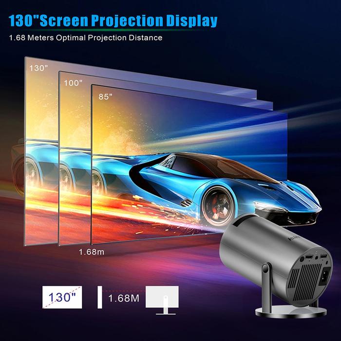 Project - ISINBOX HY300 PRO+ Smart Home Proyektor - 4k 20000 Lumens Android 11 Cinema Projector -