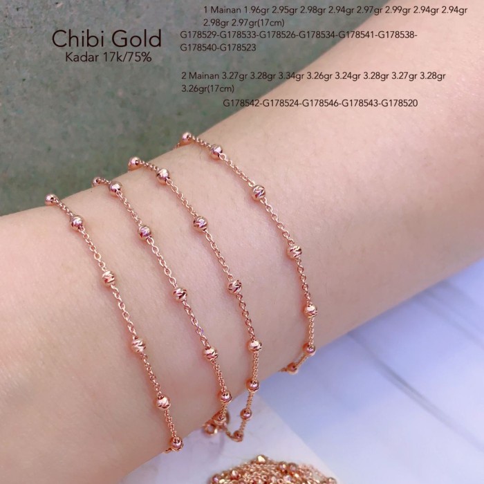 Gelang tangan emas jedar ukir #chibi