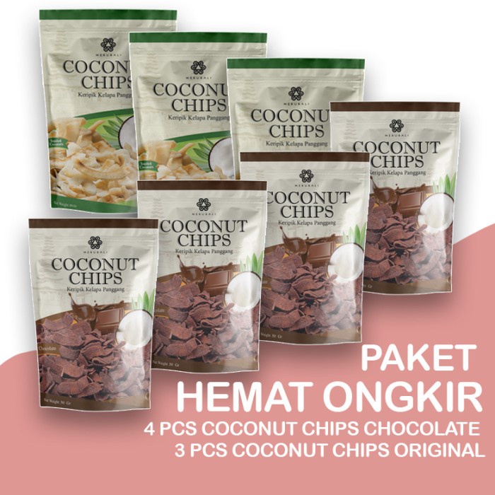 

..... Paket Hemat Ongkir - 7 Bks Coconut Chips Varian Mix