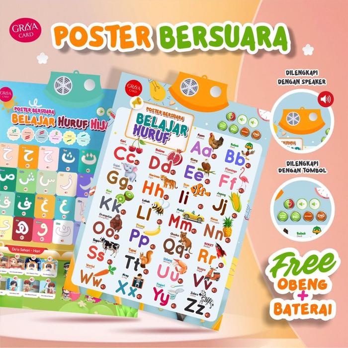 

[tmr] - POSTER SUARA POSTER BUNYI POSTER ANAK POSTER EDUKASI POSTER GRIYACARD POSTER SUARA