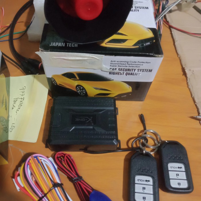 Alarm Mobil Universal Remot Honda Jazz Asli 100%