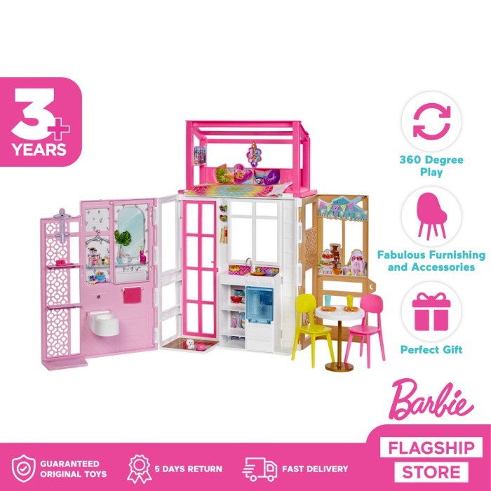 Terbaru Barbie Dollhouse Playset - Mainan Rumah Boneka Anak Perempuan