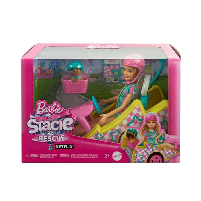 Terbaru Toys Kingdom Barbie Set Boneka & Stacie Go Kart Hrm08