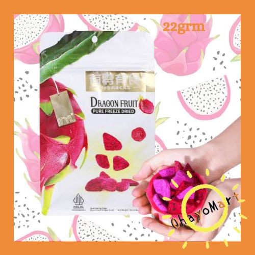 

Tyl Ursnacks Freeze Dried Dragon Fruit / Snack Buah Naga Kering 22Grm