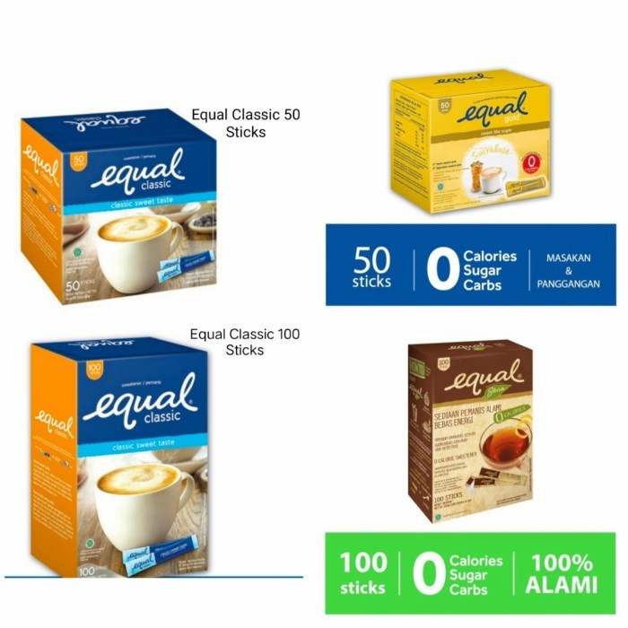 

(Best) Gula Equal Zero Calories (Classic / Gold / Stevia)