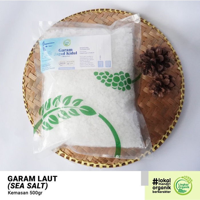 

(Best) Lingkar organik garam laut murni kasar Coarse sea salt / seasalt