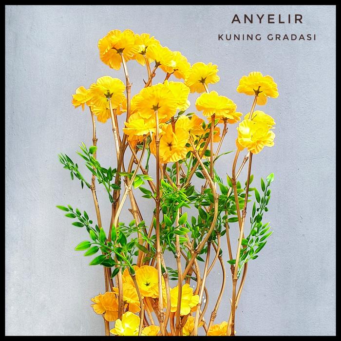 *TOP* 10 BATANG BAMBU ULIR ANYELIR KUNING GRADASI (TIDAK TERMASUK VAS/POT)