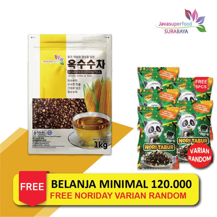 

(Good) Teh Biji Jagung Panggang Korea Utuh 1kg Lokal / Roasted Corn Seeds 1Kg