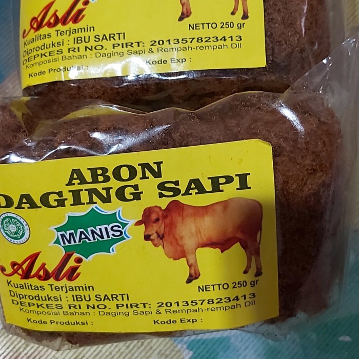 

(Good) Promo Paket Abon Sapi Bu Sarti asli Surabaya isi 2 x 250 gr