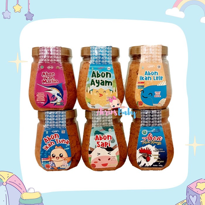 

(Good) ABON BAYI NON MSG TANPA PENGAWET ABON LELE TUNA SAPI AYAM ABIQU