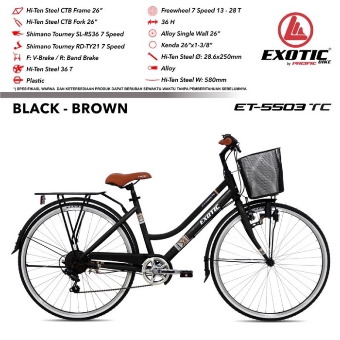 SEPEDA MINI CITY BIKE / CTB 26 INCH EXOTIC ET-5503 TC STEEL BEST SELLER