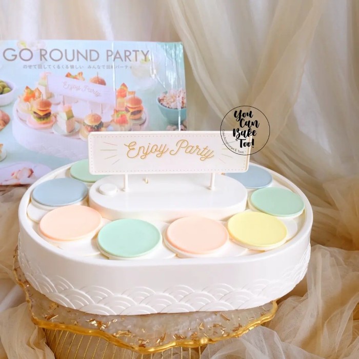

Promo Terbatas Go Round Party Set / Rotating Turntable Cake Dessert / Party Tray Belt Aman