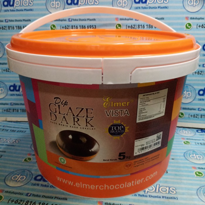 

Promo Terbatas Elmer Vista Dip Glaze Dark Cokelat 5 Kg Aman