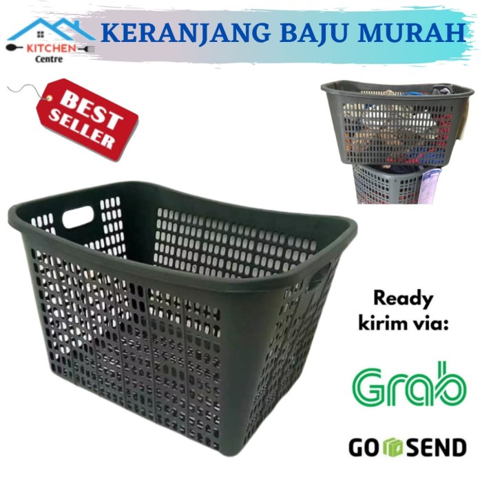 JTTOP" KERANJANG BAJU KERANJANG BAJU PLASTIK KERANJANG BAJU BESAR MURAH