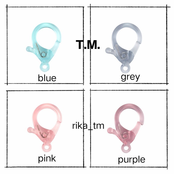 

(Good) Kokot Udang Plastik Warna Bening - Kait Kalung Masker - Cantolan Mask