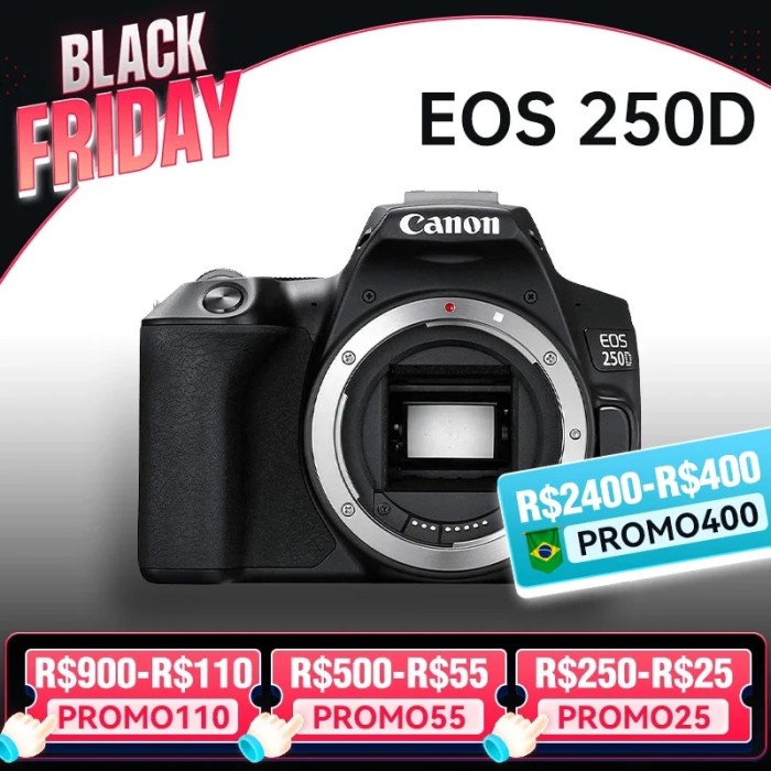 Canon EOS 250D Rebel SL3 Camera 200D II DSLR Entry Level Digital