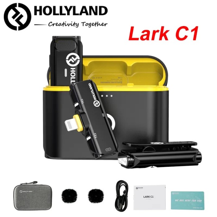 Hollyland Lark C1 duo Wireless Lavalier Microphone Mic 8h 650ft for