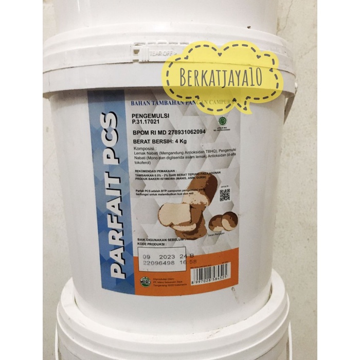 

Sale Terbatas Mero Parfait 4 Kg Crumb Softener Pail Ember Pelembut Roti Aman