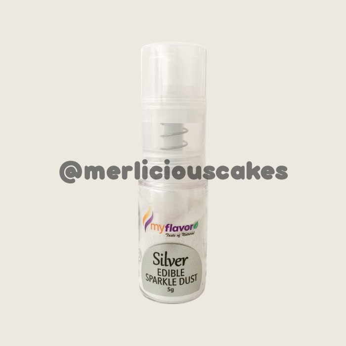 

Promo Terbatas My Flavor Silver Edible Sparkle Dust Edible Glitter 5 Gram Aman