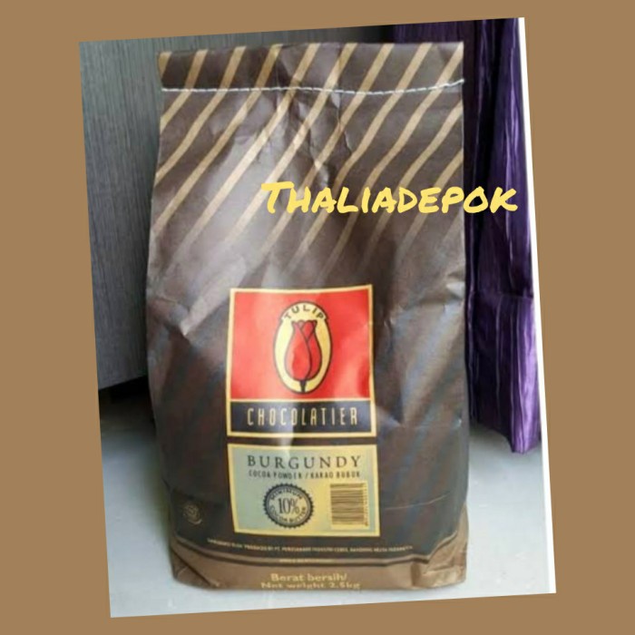 

Promo Terbatas Tulip Coklat Bubuk Burgundy 2,5Kg, Campuran Bahan Kue/Makanan Dll Aman