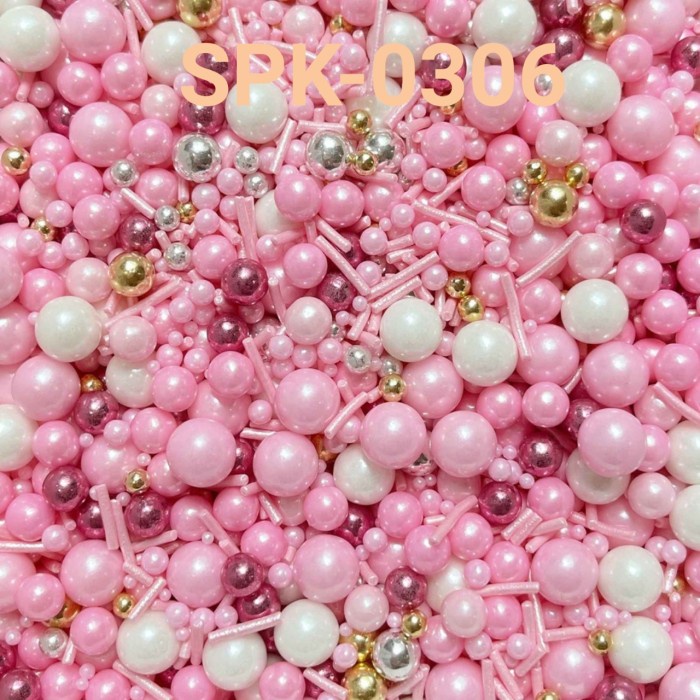 

Promo Terbatas Spk-0306 Sprinkles Sprinkle Springkel 1Kg Mutiara Pink Putih Emas Aman