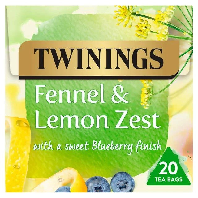 

Twinings Fennel & Lemon Zest With A Sweet Blueberry Finish 20 X 2 Gram