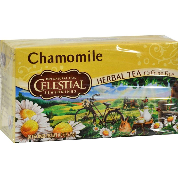 

Celestial Seasonings Herbal Tea Caffeine Free Chamomile 20 X 1.25 Gram