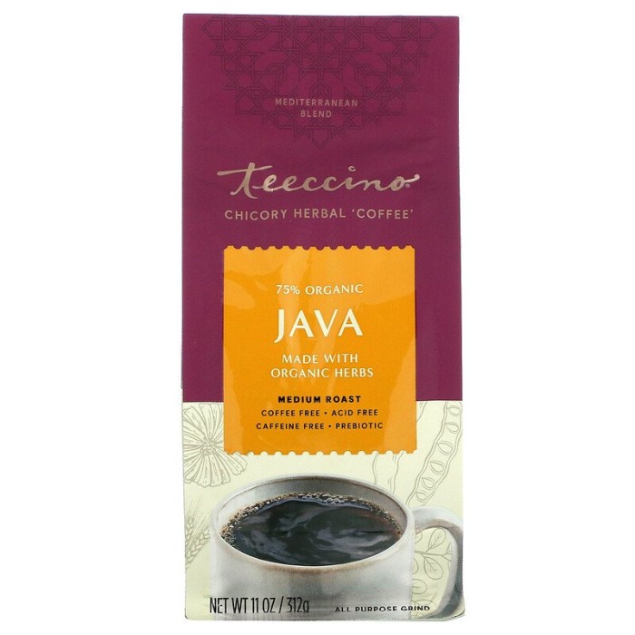 

Teeccino Chirory Herbal Coffee Java Medium Roast 312 Gram