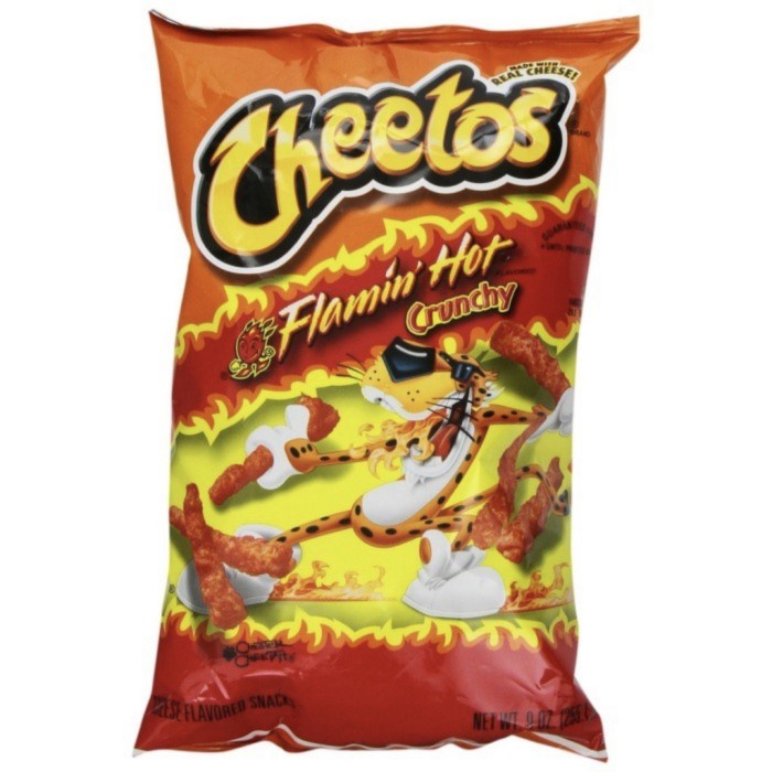 

Snack Cheetos Flamin Hot Crunchy Made With Real Cheese 227 Gram