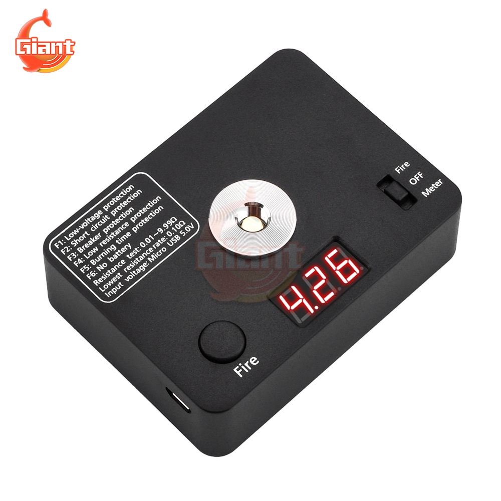 Digital Resistance Tester Professional Ohm Meter Resistor Voltmeter Mini Coil Burning Measure Buildi