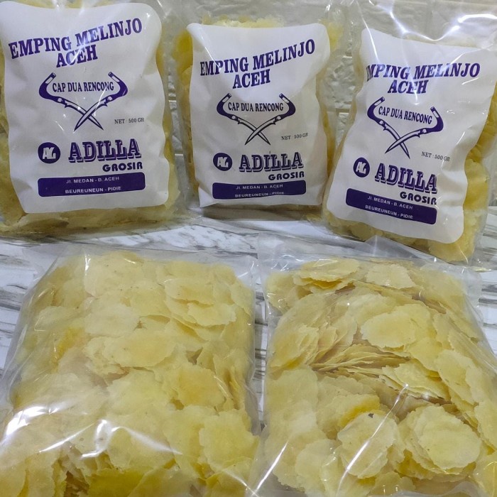 

Emping Aceh suoer grade A 500g (Adilla)