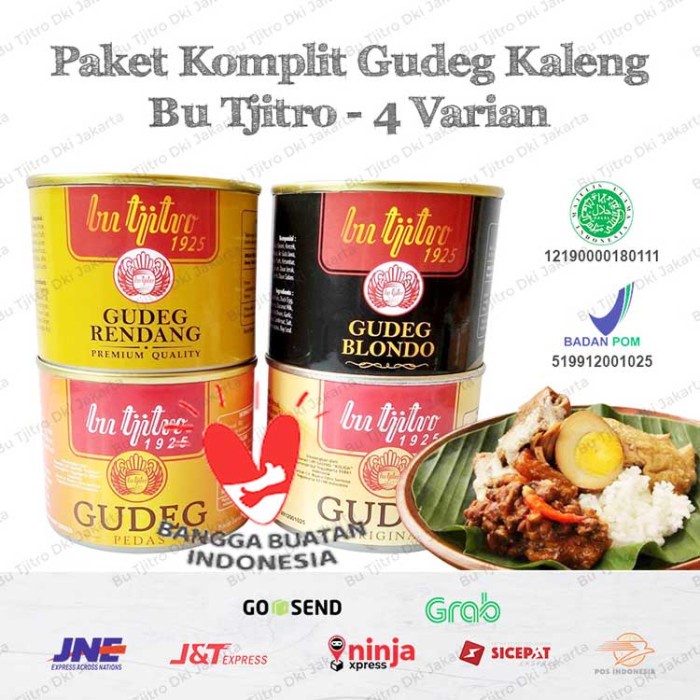 

Gudeg Kaleng Bu Tjitro Paket Hemat All Varian 100% Asli Produksi Baru