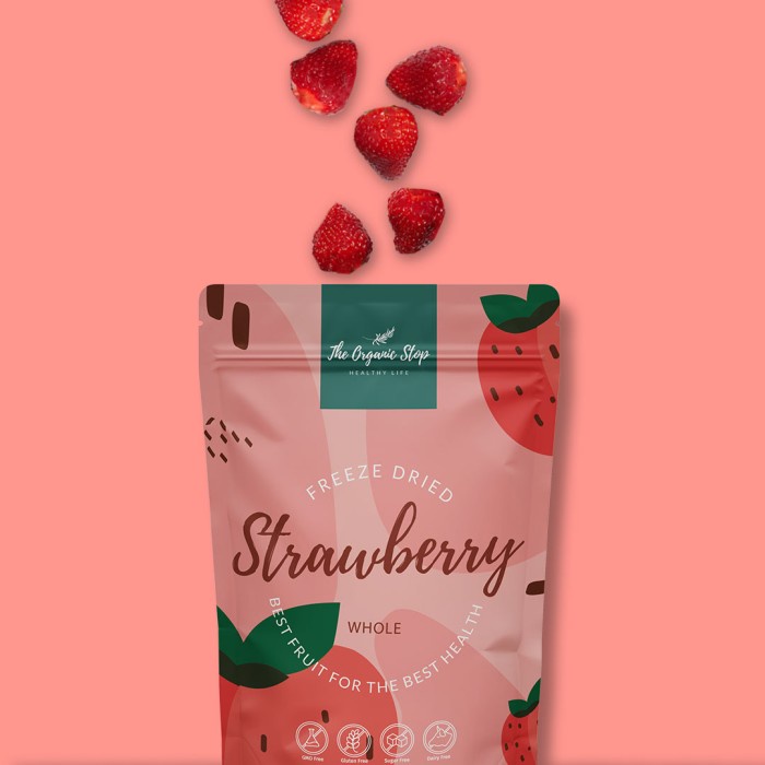 

TheOrganicStop Freeze Dried Strawberry Snack Sehat Buah 12 gram