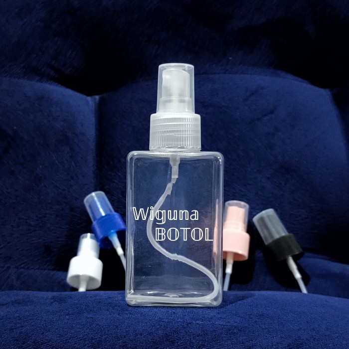 (GoodSeller) Botol Spray 100ml Kotak / Botol Pet 100ml Kotak Tutup Spray