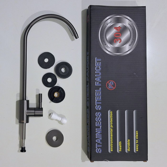 Terlaris Kran Angsa Faucet Ro Stainless Steel Sus 304 Utk Air Minum Mesin Ro