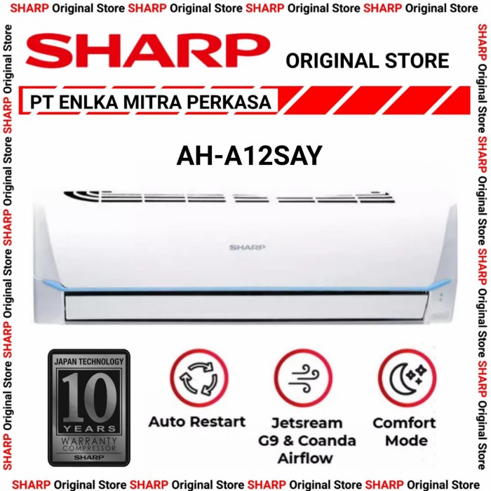AC SHARP AH - A 12 SAY 1,5 PK THAILAND AC SHARP AH-A12SAY UNIT ONLY