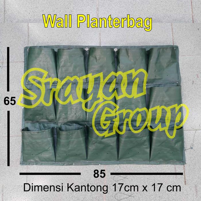 WALL PLANTER BAG HIJAU ISI 15 KANTONG PLANTER BAG DINDING
