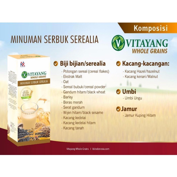 

(BestSeller) Vitayang Whole Grains Sereal diet pengganti makan 1 box 15 sachet