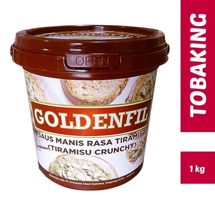 

(BestSeller) GOLDENFIL Tiramisu Crunchy 1kg selai saus asam manis rasa tiramizu