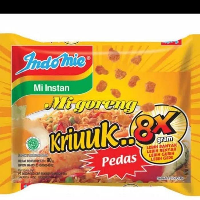 

(BestSeller) Indomie goreng kriuk pedas 90 gr mie instant paket murah (isi 5 pcs)