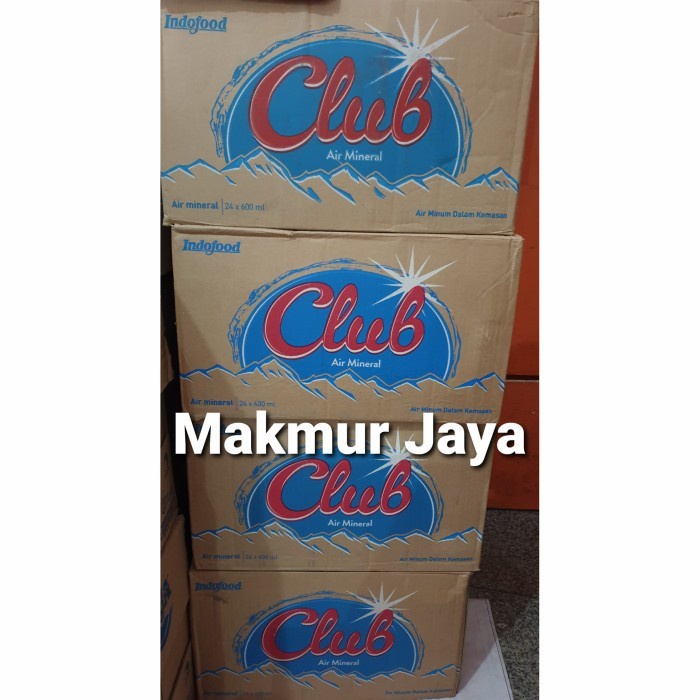 

(BestSeller) CLUB AIR MINERAL BOTOL 600ml 600 ml 1 Dus Isi 24 Botol (OJOL ONLY)
