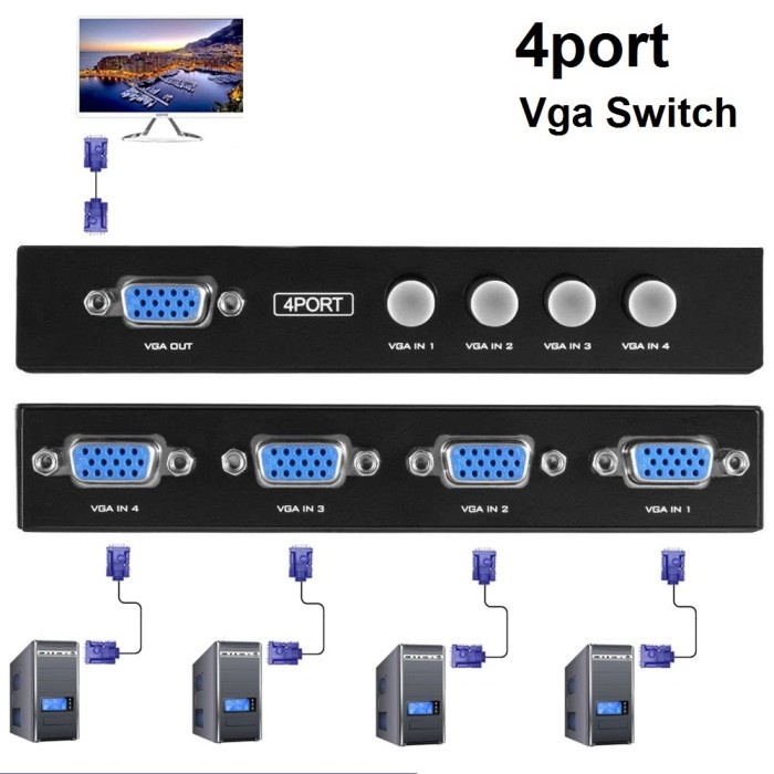 Vga Switch 4Port / Vga Switcher 4 Port