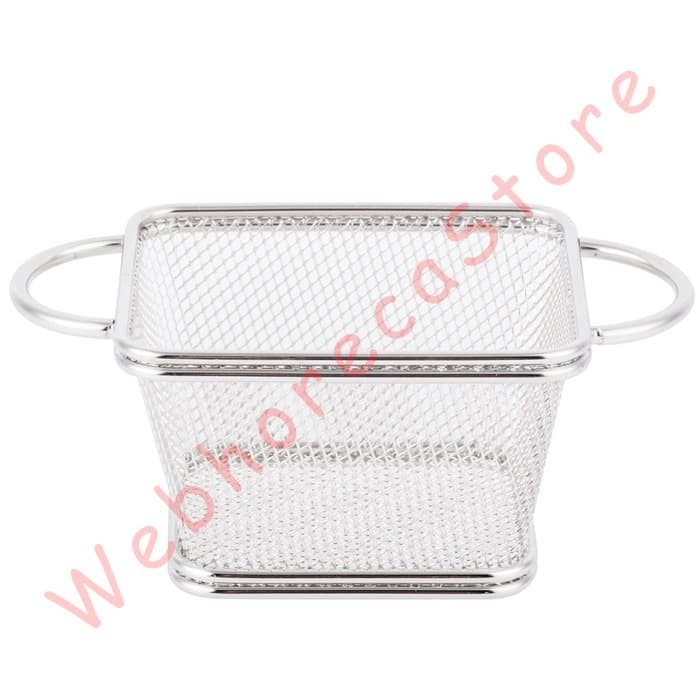 Mini Fryer Basket Two Handle / Keranjang Saji French Fries Stainless